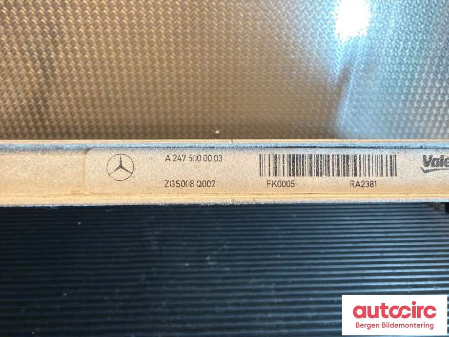 Radiator (automat gir) til Mercedes EQA 2021-->> (MERCEDES|A 247 500 00 03|)