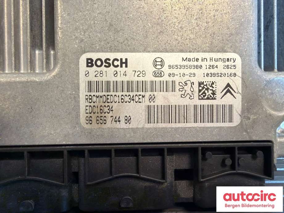 Styreenhet motor til Citroën C4, Picasso 2006-2013 (Type I) (CITROEN|1943 AW|1943 AX|9665674480)