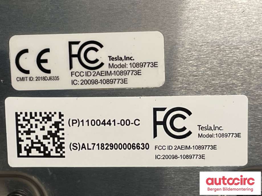 Kamera til Tesla Model 3 2018-2023 (Fase 1) (TESLA|1109255-00-J||1109255-90-F)