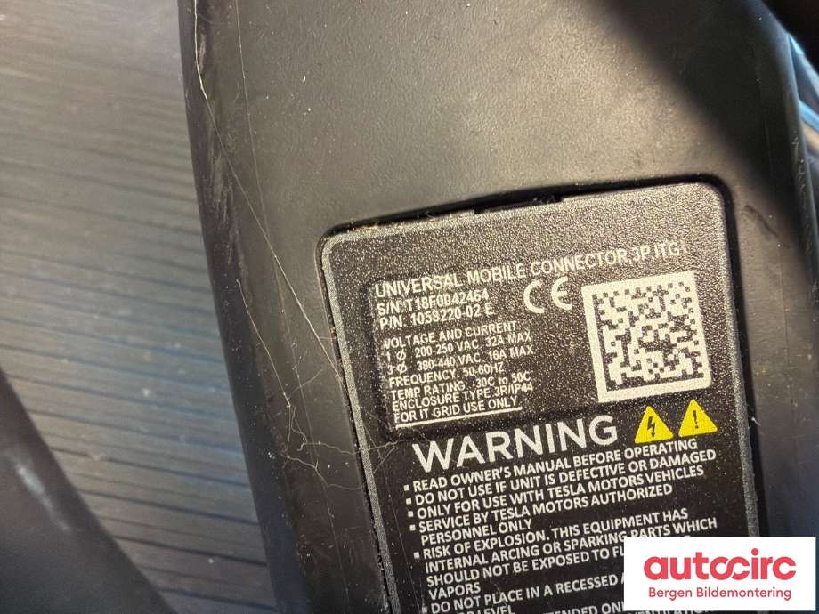Batterilader kabel til Tesla Model S 2016-2021 (Fase 2) (TESLA|1058220-02-E|)