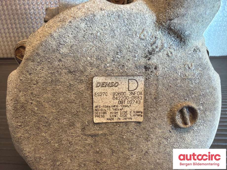 Aircondition kompressor til Nissan NV200 2010-2019  (NISSAN|926003NF0A|)