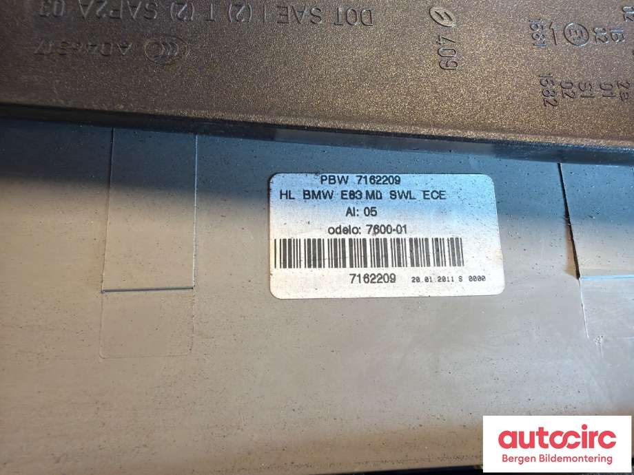 Baklykt venstre til BMW X3 2007-2010 (Fase 2) (E83) (E83) (BMW|63 21 7 162 209||7 162 209)