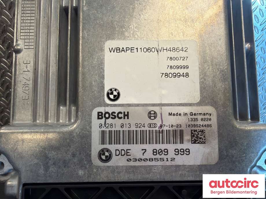 Styreenhet motor til BMW X3 2007-2010 (Fase 2) (E83) (E83) (BMW|13 61 8 506 356||7809999)
