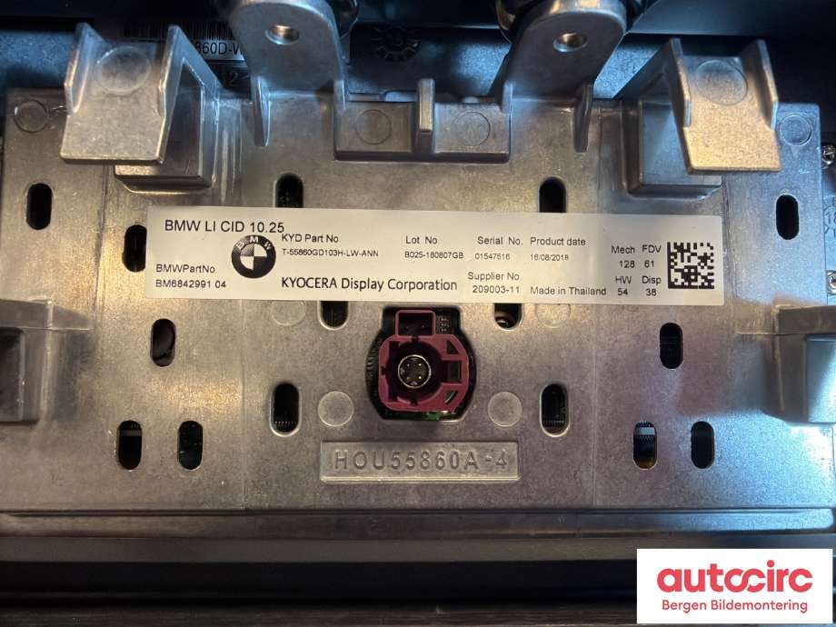 Multimedia display (MCU - Media Controller Unit) til BMW i3 2013-2022  (BMW|65 50 6 842 991||6 842 991)