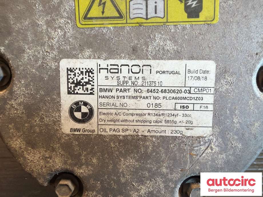 Aircondition kompressor til BMW i3 2013-2022 (BMW|64 52 9 496 107|)