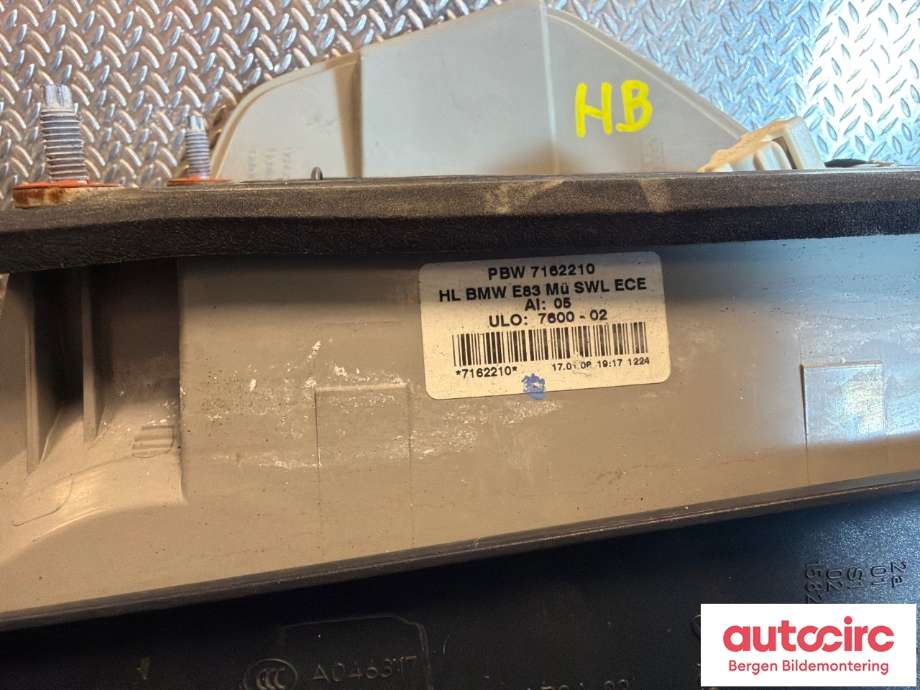 Baklykt høyre til BMW X3 2007-2010 (Fase 2) (E83) (E83) (BMW|63 21 7 162 210||7 162 210)