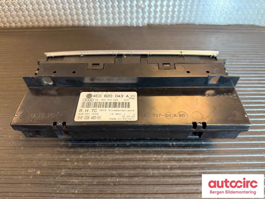 Varmeapparat betjening til Audi A8 2003-2010 (Type II) (AUDI|4E0 820 043 G||4E0 820 043 A)