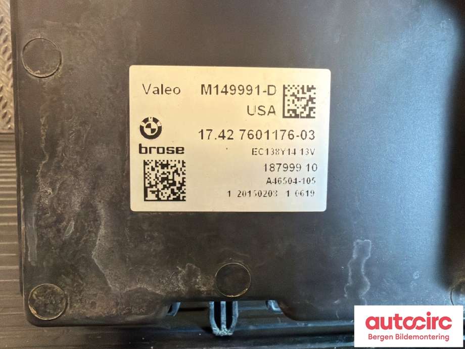 Kjølevifte til BMW X4 2014-2018 (F26) (F26) (BMW|17 42 7 601 176|)