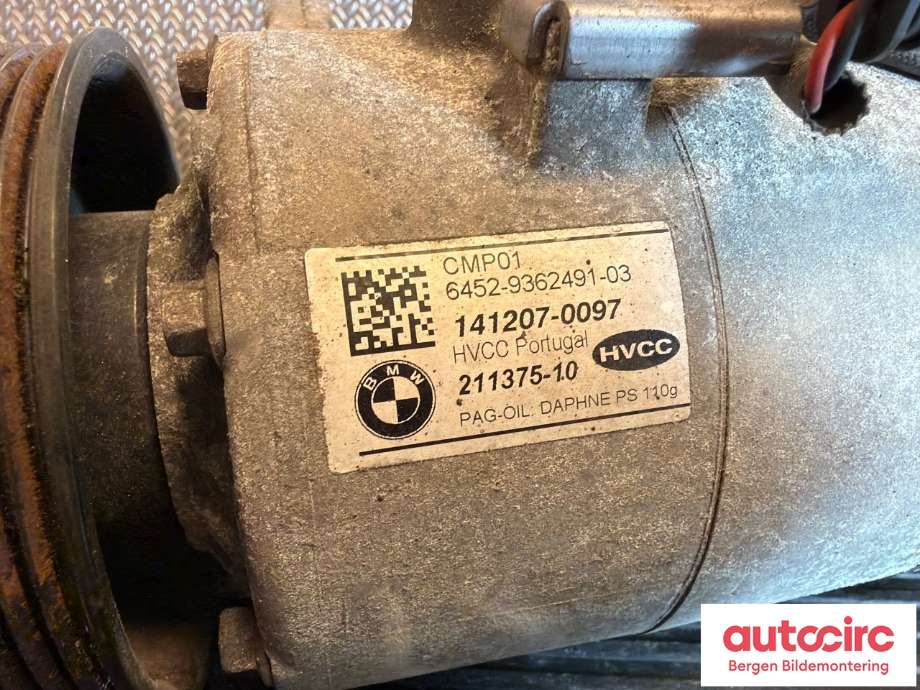 Aircondition kompressor til BMW X4 2014-2018 (F26) (F26) (BMW|64 52 5 A3F 1D2|64 52 5 A5C 712|)