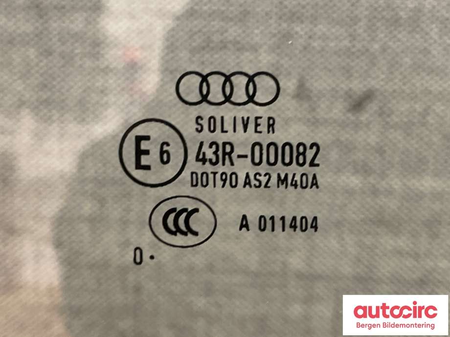 Siderute høyre foran til Audi A1 2010-2014 (Type I, Fase 1)  (AUDI|8X3 845 202|)