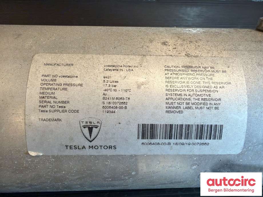 Diverse deler til Tesla Model S 2016-2021 (Fase 2)  (TESLA|6006408-00-B|)