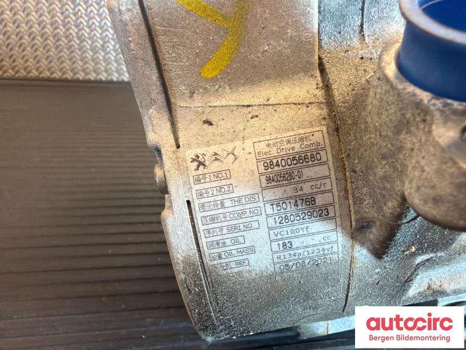 Aircondition kompressor til Opel Mokka 2012-2016 (Type I, Fase 1) (OPEL|98 400 566 80|)