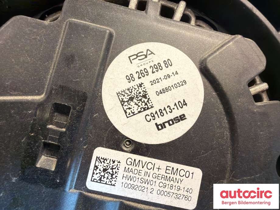 Kjølevifte til Opel Mokka 2012-2016 (Type I, Fase 1)  (OPEL|98 269 298 80|)
