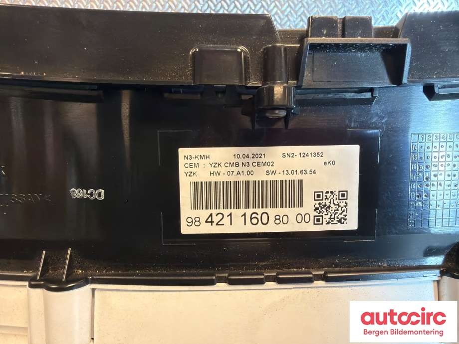 Instrumentpanel til Opel Vivaro C 2020-->> (OPEL|9842116080|)