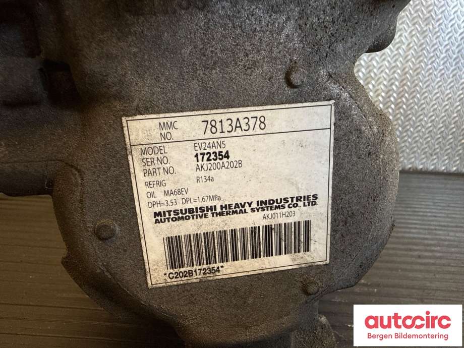 Aircondition kompressor til Mitsubishi Outlander 2015-->> (Type III, Fase 2) (MITSUBISHI|7813A483|)