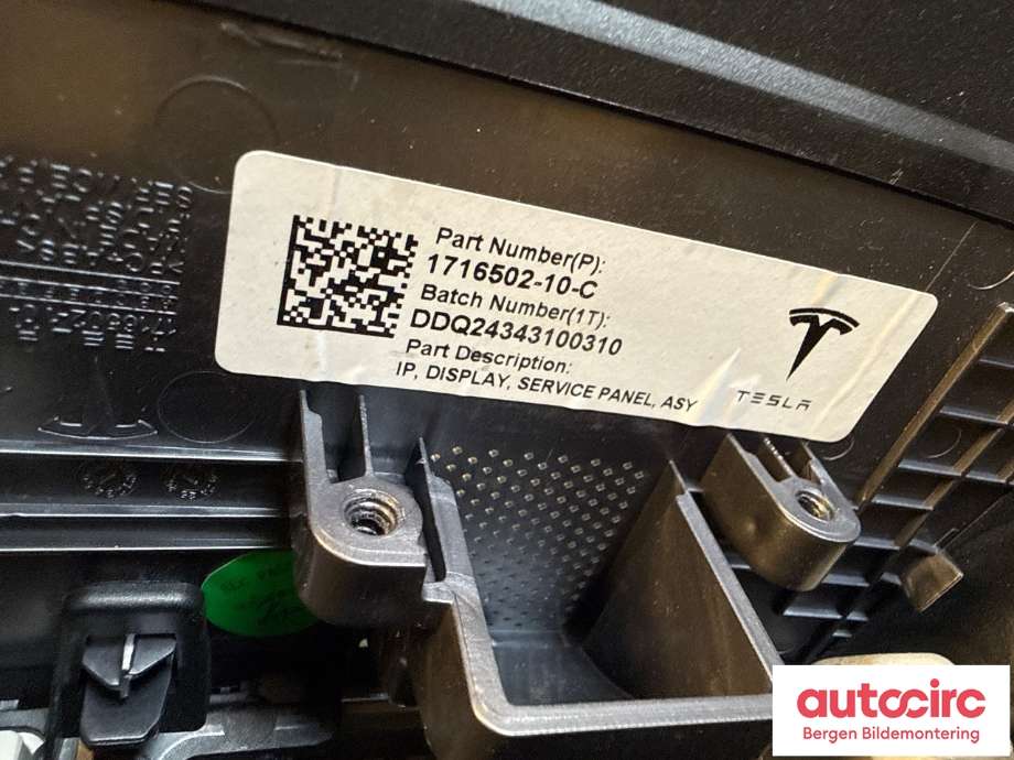 Instrument kjørecomputer til Tesla Model Y 2021-2024 (Type I)  (TESLA|1756566-00-D|)