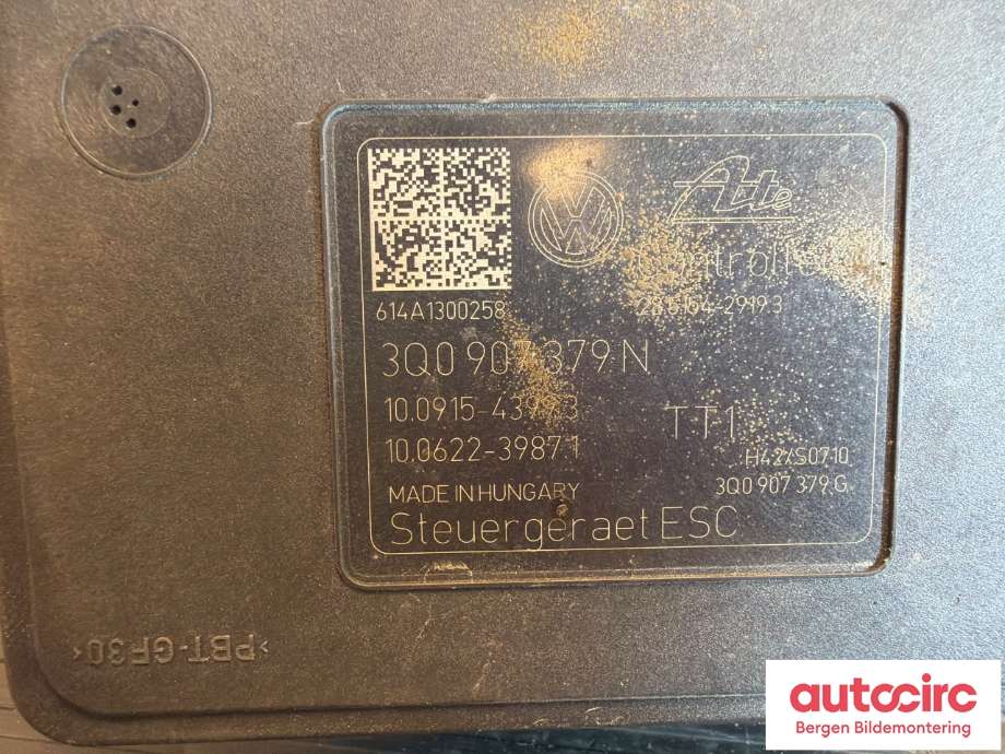 ABS sentral til VW Golf Sportsvan 2014-2018 (VOLKSWAGEN|3Q0 614 517 AB||3Q0 907 379 AB)