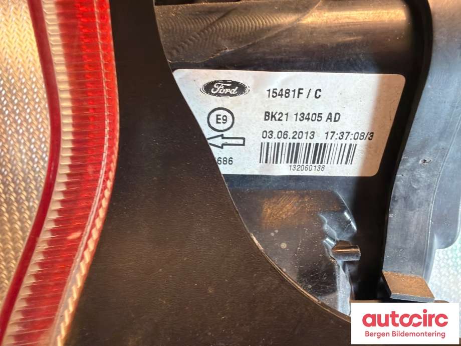 Baklykt venstre til Ford Transit Custom 2013-2023 (Type I) (FORD|2411271|BK21-13405-AJ|BK21-13405-AD)