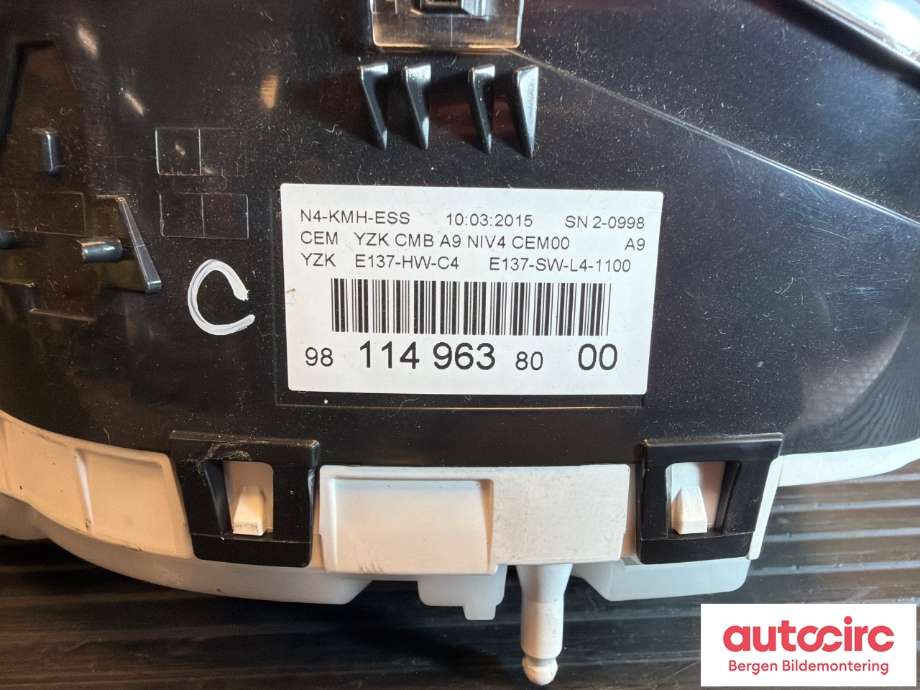 Instrumentpanel til Peugeot 2008 2013-2019 (Type I)  (PEUGEOT|98 054 071 80|98 227 036 80|9611496380)