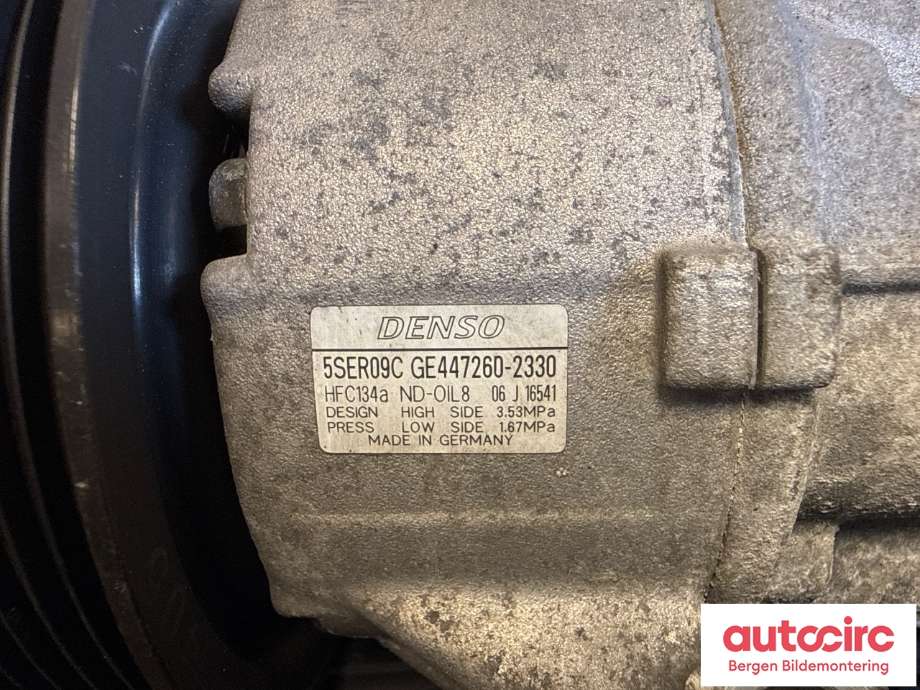 Aircondition kompressor til Toyota Yaris 2006-2009 (Type II, Fase 1) (|GE447260-2330)