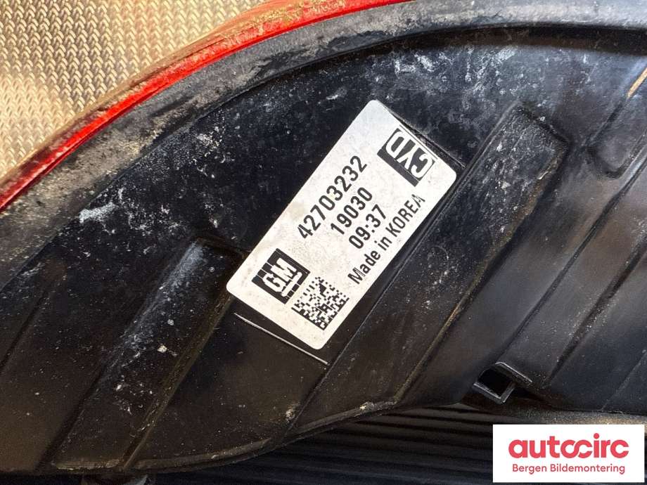 Baklykt venstre til Opel Ampera-e 2017-->> (Type II)  (OPEL|42573605|42555653|)