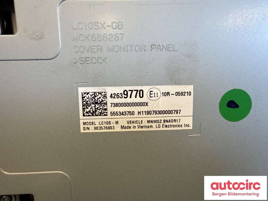 Instrument kjørecomputer til Opel Ampera-e 2017-->> (Type II) (OPEL|42556935|42639770|)