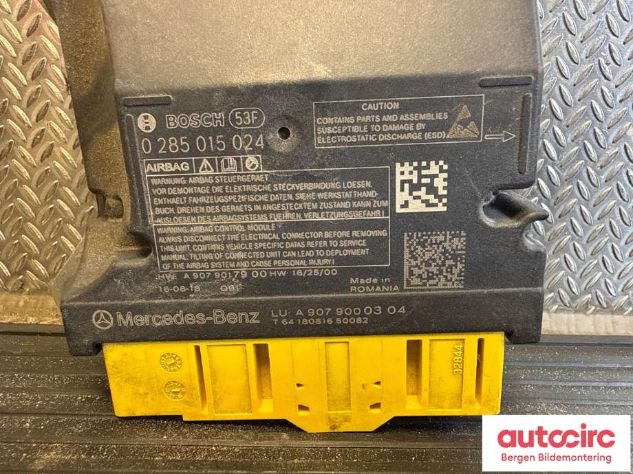 Airbag elektronikk til Mercedes Sprinter 2018-->> (907/910) (907/910) (MERCEDES|A 907 900 41 05|A 907 900 62 03|A 907 900 03 04)