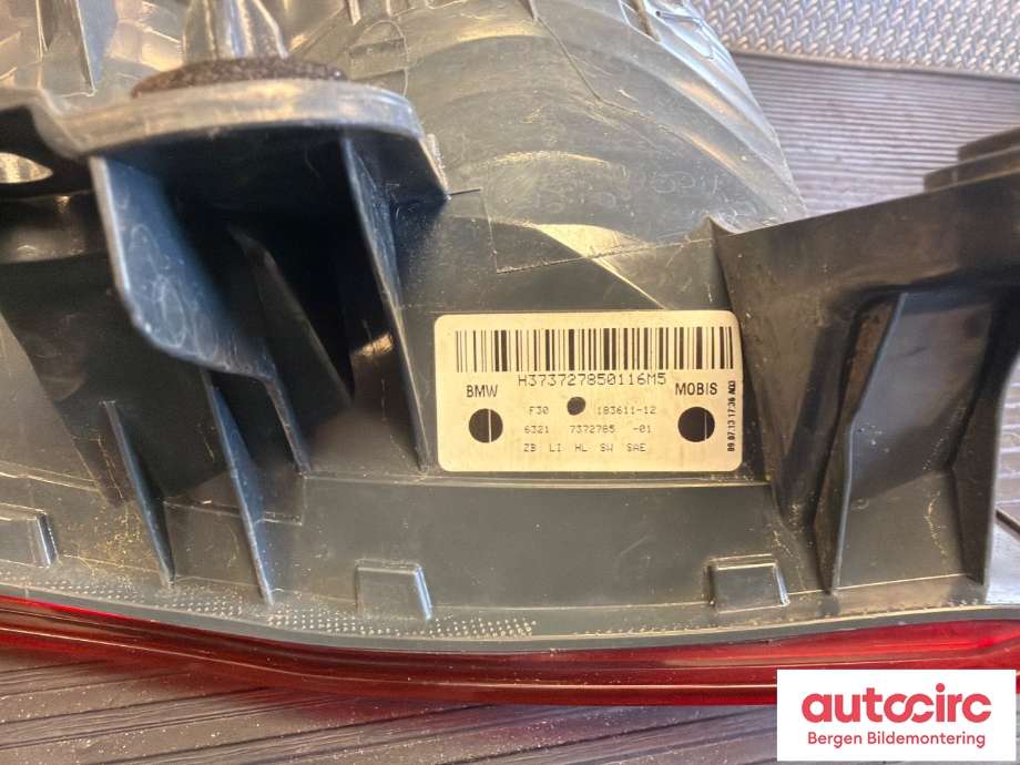 Baklykt venstre til BMW 3-Serie 2012-2018 (F30/F31/F34) (F30/F31/F34) (BMW|63 21 7 313 039|)