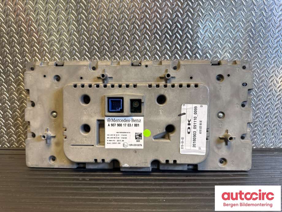 Instrument kjørecomputer til Mercedes Sprinter 2018-->> (907/910) (907/910) (MERCEDES|A 907 900 05 08|A 907 900 17 03|)