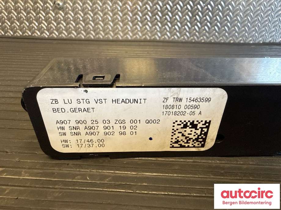 Bryter diverse til Mercedes Sprinter 2018-->> (907/910) (907/910) (MERCEDES|A 907 900 99 04|)