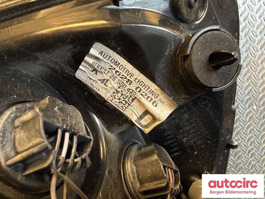 Baklykt høyre til Renault Zoe 2013-2019 (Fase 1) (RENAULT|265504492R|265509696R|)