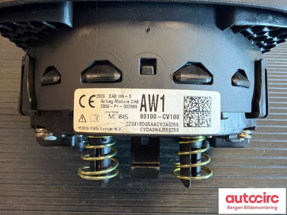Airbag rattpute til Kia EV6 2021-->>  (KIA|80100CV100WK|)
