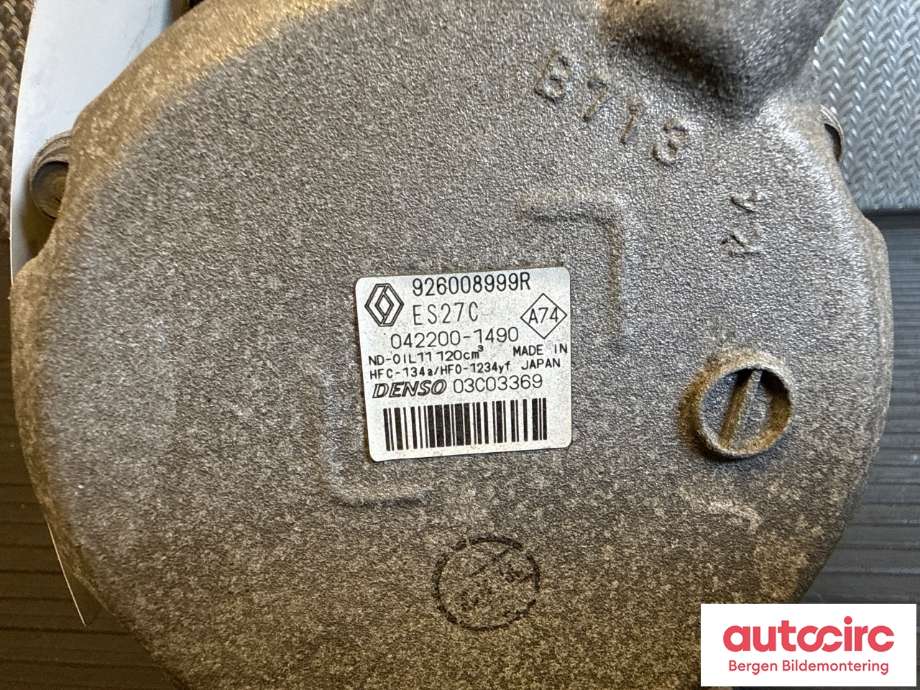 Aircondition kompressor til Renault Zoe 2013-2019 (Fase 1) (RENAULT|926008999R|)