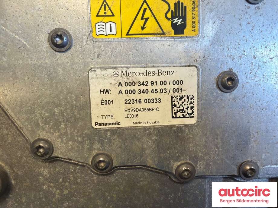 DCDC converter hybrid til Mercedes EQB 2022-->> (MERCEDES|A 000 342 91 00|)