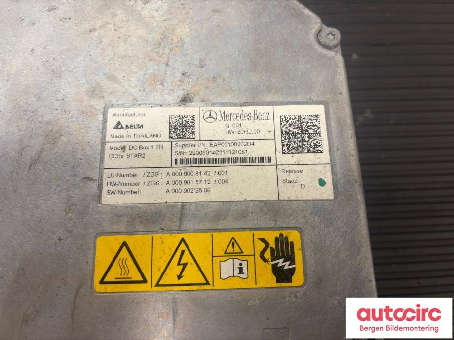 Batterilader (OBC - On Board Charger) til Mercedes EQB 2022-->>  (MERCEDES|A 000 900 81 42|)