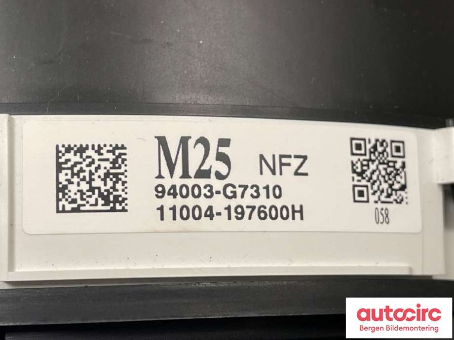Speedometer til Hyundai Ioniq Electric 2019-->> (Fase 2)  (HYUNDAI|94003G 7310|)