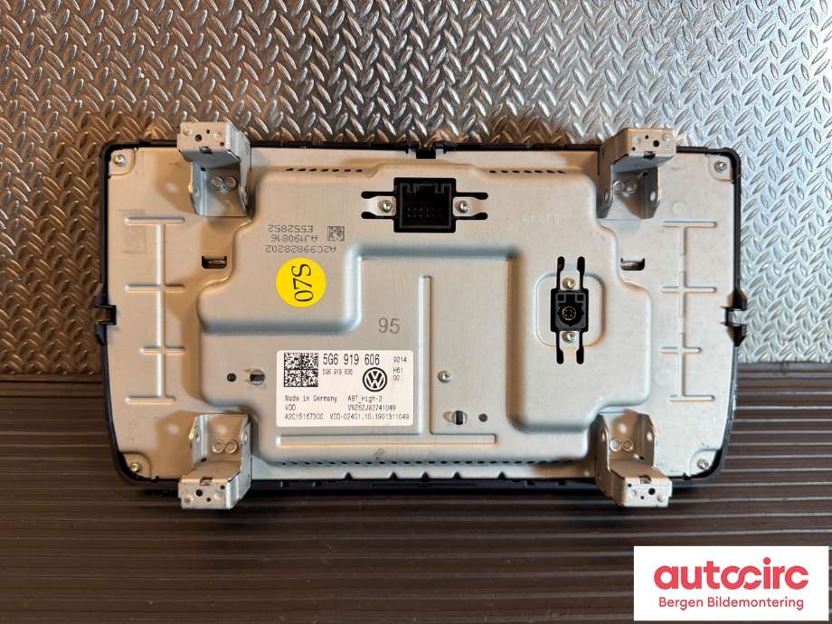 Multimedia display (MCU - Media Controller Unit) til VW e-Golf 2017-2020 (Fase 2)  (VOLKSWAGEN|5G6 919 606 C|)