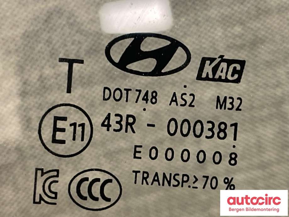 Siderute høyre bak til Hyundai Ioniq Electric 2019-->> (Fase 2) (HYUNDAI|83420G 2010|)