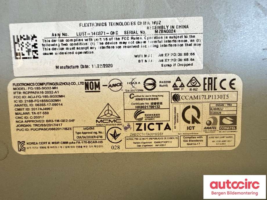 Bilstereo forsterker til Ford Ranger / Ranger Raptor 2015-2022  (FORD|2757961|NU5T-14G371-GAJ|)