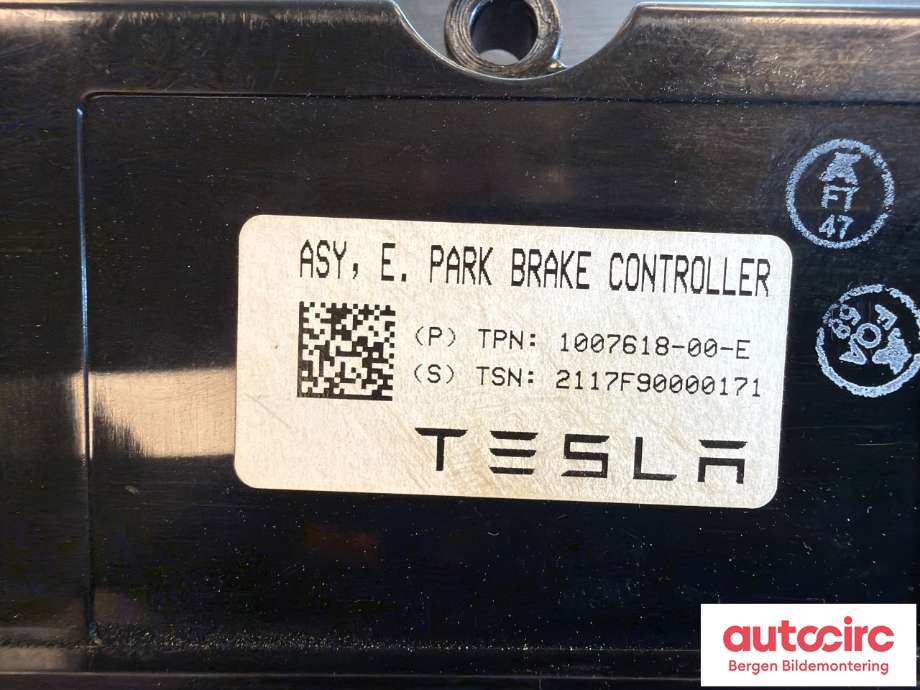 Styreenhet elektrisk parkbrems (EPB - Electric Parking Brake) til Tesla Model S 2016-2021 (Fase 2)  (TESLA|1007618-00-E|)