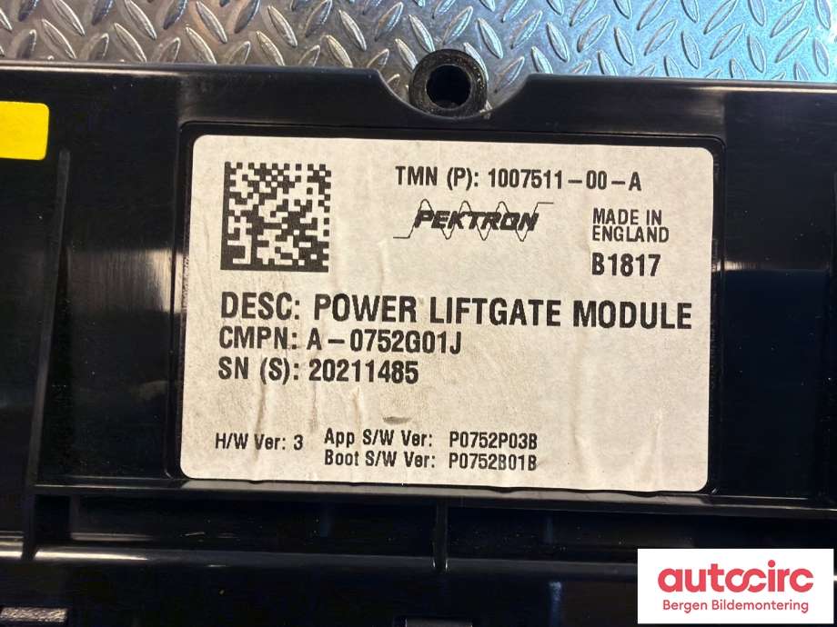 Styreenhet elektrisk bakluke til Tesla Model S 2016-2021 (Fase 2)  (TESLA|1007511-00-A|)