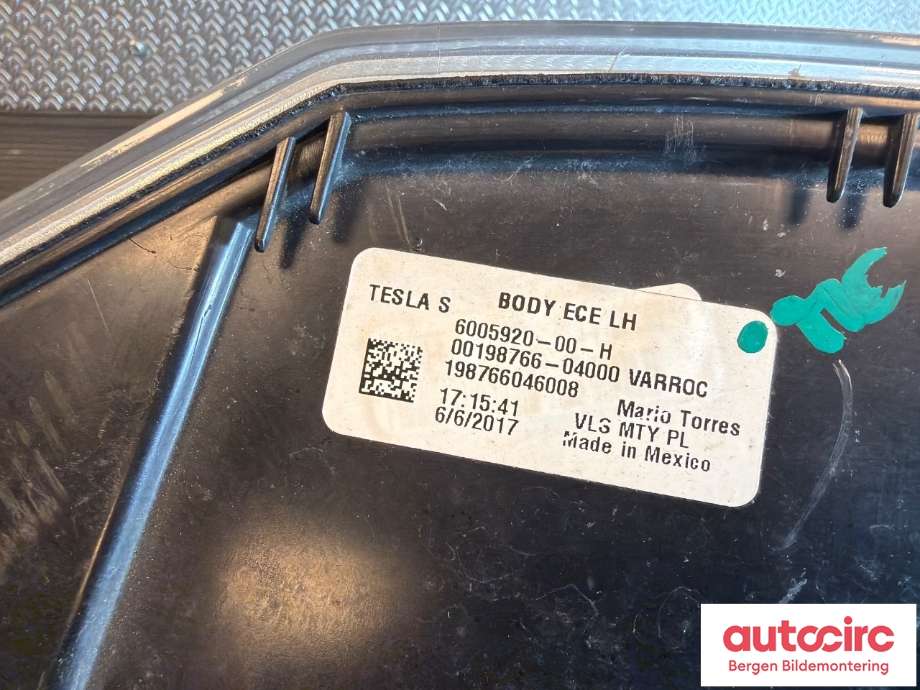 Baklykt venstre til Tesla Model S 2016-2021 (Fase 2)  (TESLA|6005920-00-H|)