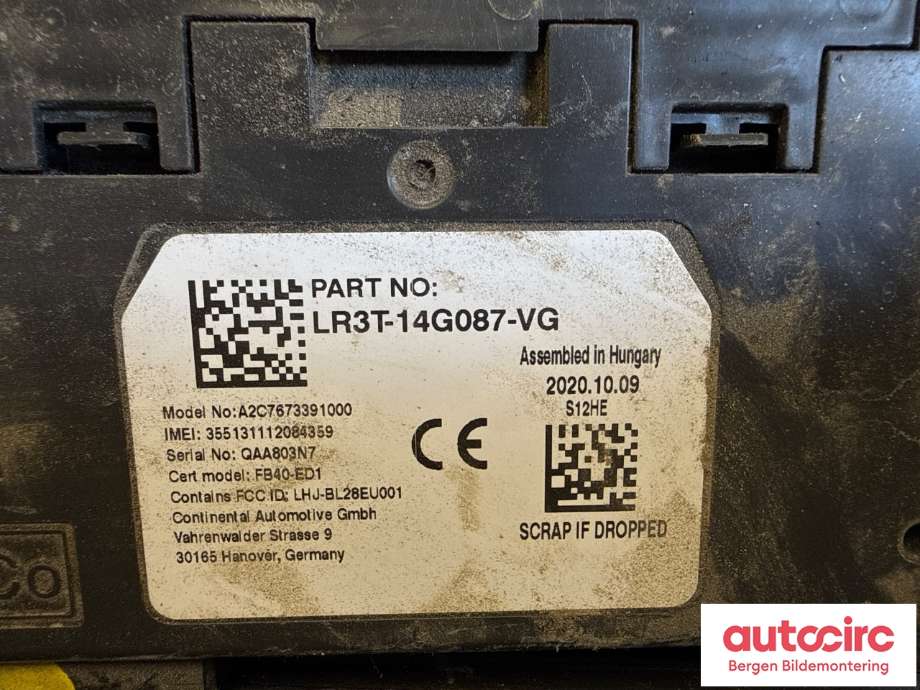 Styreenhet diverse til Ford Ranger / Ranger Raptor 2015-2022  (FORD|2798024|LR3T-14G087-VP|)