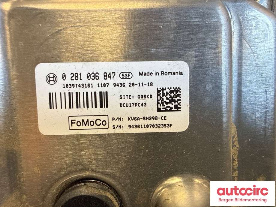 Styreenhet diverse til Ford Ranger / Ranger Raptor 2015-2022  (FORD|2598311|KV6A-5H298-CE|)