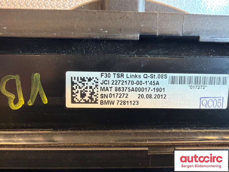 Solskjerm til BMW 3-Serie 2012-2018 (F30/F31/F34) (F30/F31/F34) (BMW|51 35 7 281 123||7 281 123)