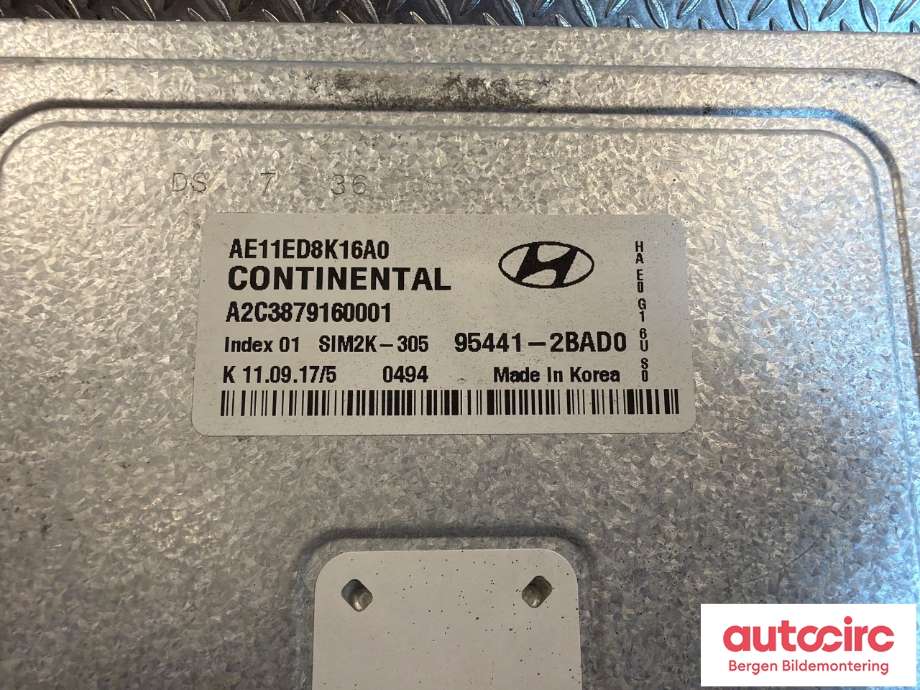 Styreenhet girkasse til Hyundai Ioniq Electric 2016-2019 (Fase 1)  (HYUNDAI|954412BAD0|)