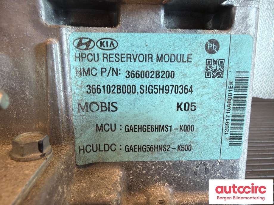 Inverter hybrid til Hyundai Ioniq Electric 2016-2019 (Fase 1) (HYUNDAI|366002B200|)