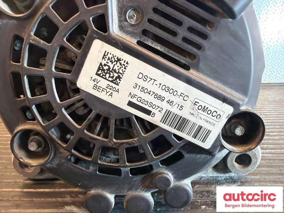 Dynamo til Ford Mondeo 2014-2019 (Type V, Fase 1) (FORD|2438697|DS7T-10300-FD|DS7T-10300-FC)