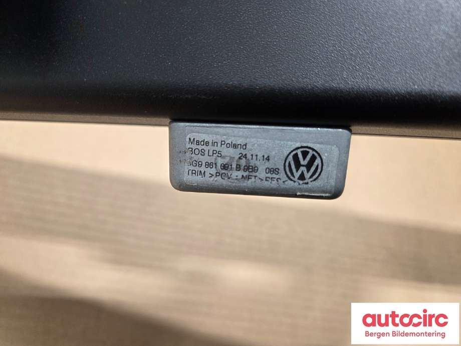 Bagasjerom hundegitter til VW Golf VII 2012-2017 (Fase 1)  (VOLKSWAGEN|5G9 861 691 B|)