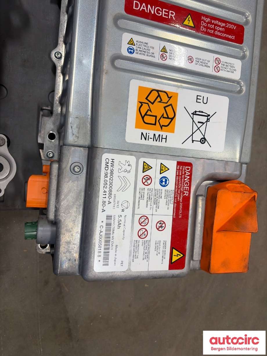 Batteripakke elbil til Peugeot 508 2011-2014 (Type I, Fase 1) (PEUGEOT|16 098 667 80|)
